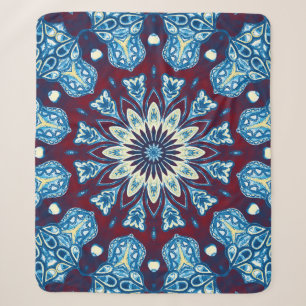 Meldende Aquarellfarbe farbige symmetrische Muster Sherpadecke