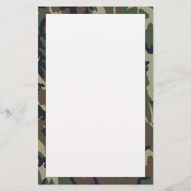 Meldung auf Camouflage Briefpapier (Vorderseite)