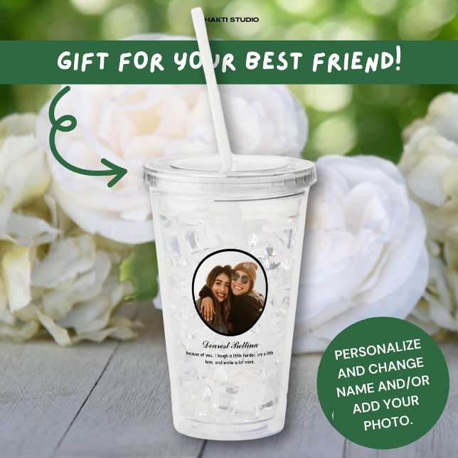 Meldung "Best Friend Gift Bestie BESTE FREUNDIN"-F Acryltrinkbecher (Von Creator hochgeladen)