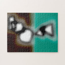 Meldung in einer Flasche: Abstrakt braun, Aquamari