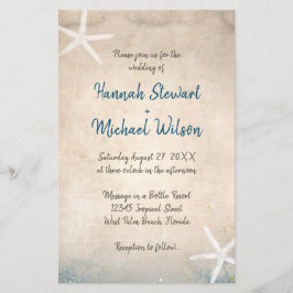 Meldung in einer Flasche Beach Scroll Einladung