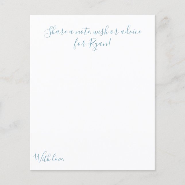 Meldung in Flasche 1. Geburtstag Party Keepake Flyer (Vorne)