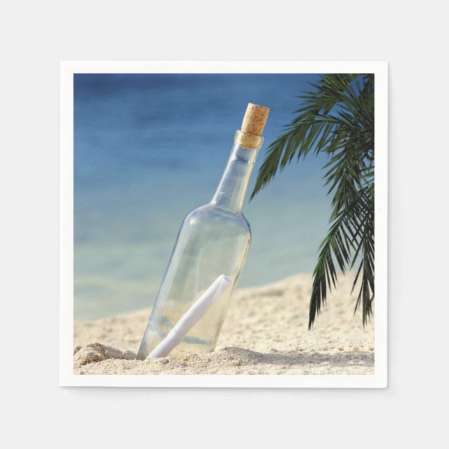 Meldung in Flasche 2 Serviette (Vorderseite)