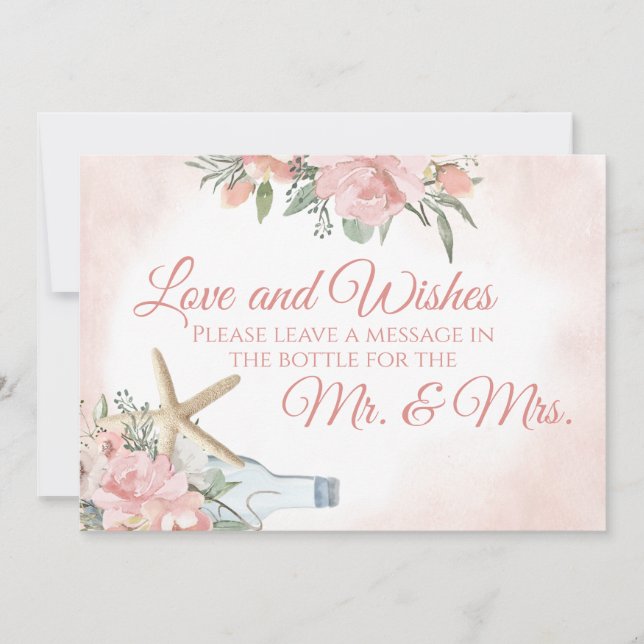 Meldung in Flasche Einladung (Vorderseite)