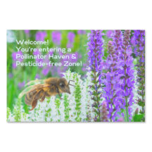 Meldung "Pollinator Haven & Pesticide free Zone"