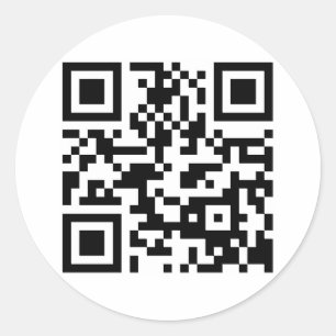 Meldung QR-Code auf Website Runder Aufkleber