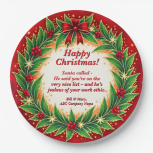 Meldung "Red Green Wreath 9" Pappteller