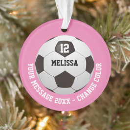 Meldung "Soccer-Ball" mit personalisiertem Namen Ornament
