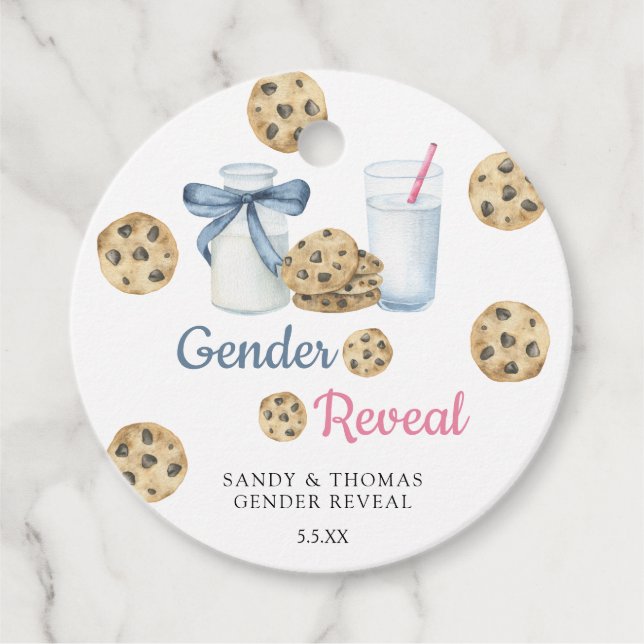 Meldung über Milch und Cookies Gender Geschenkanhänger (Vorderseite)