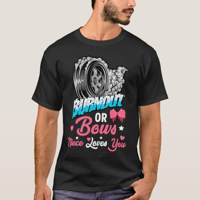 Meldung von Ausgeburten oder Bows Gender Reveal Ba T-Shirt (Vorderseite)