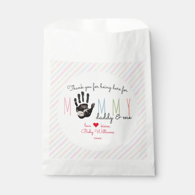 Meldung von Bump Ultrasound Niedlich Baby Shower Geschenktütchen (Vorderseite)