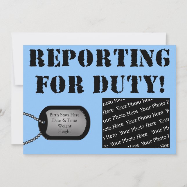 Meldung von Geburtsankündigungen Ankündigung (Vorderseite)