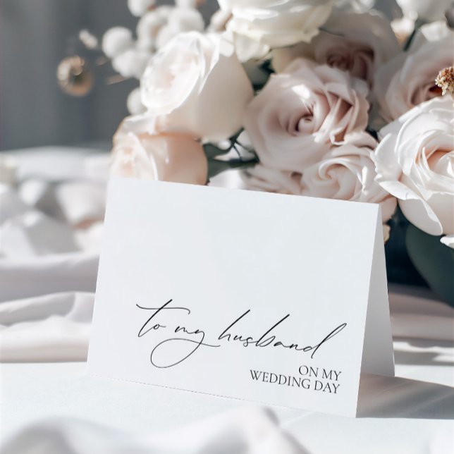 Meldungskarte "An meinem Hochzeitstag zu meinem Eh Dankeskarte ("To My Husband On My Wedding Day" Message Card)
