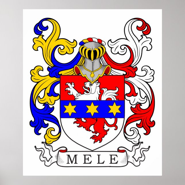 Mele Coat of Arms (italienisch) Poster (Vorne)