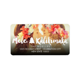 Mele Kalikimaka Adressaufkleber