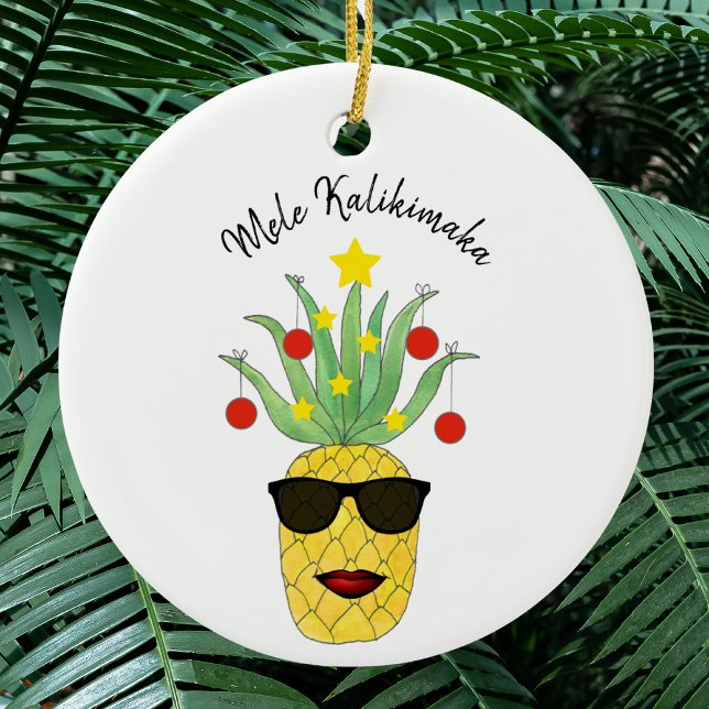 Mele Kalikimaka Ananas Keramik Ornament (Von Creator hochgeladen)