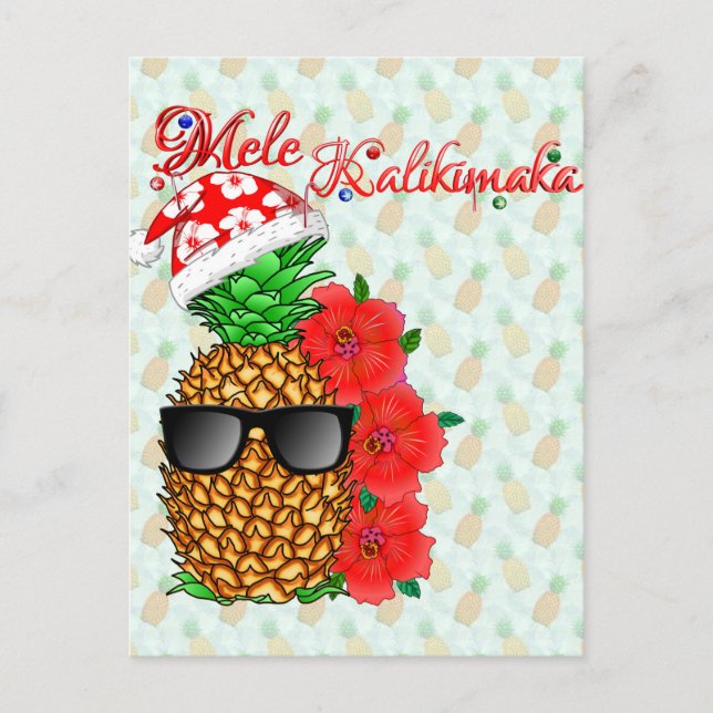 Mele Kalikimaka Ananas Postkarte (Vorderseite)