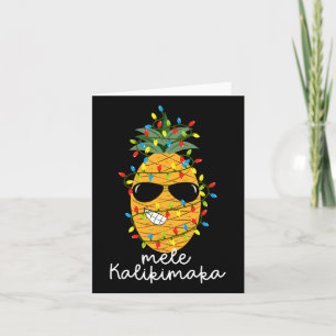 Mele Kalikimaka Ananas Tree Hawaiian Weihnachten Karte
