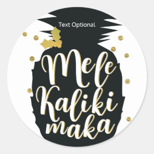 Mele Kalikimaka Ananas Weihnachtsfeiertag Benutzer Runder Aufkleber