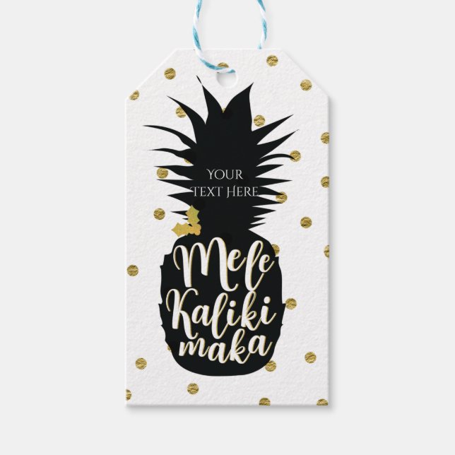 Mele Kalikimaka Ananas Weihnachtsfeiertag Custom H Geschenkanhänger (Vorderseite)