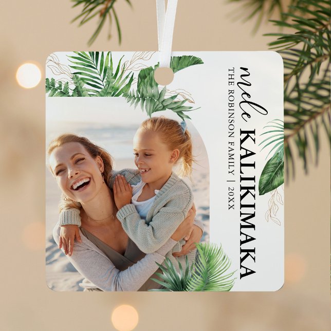 Mele Kalikimaka Arch Foto Weihnachten Ornament Aus Metall (Von Creator hochgeladen)