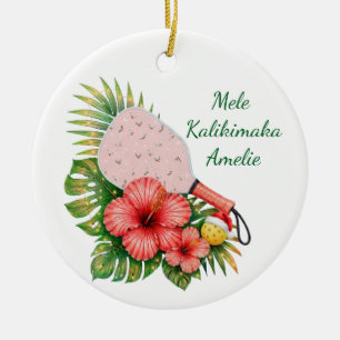 Mele Kalikimaka Benutzerdefinierter Name Datum 202 Keramik Ornament