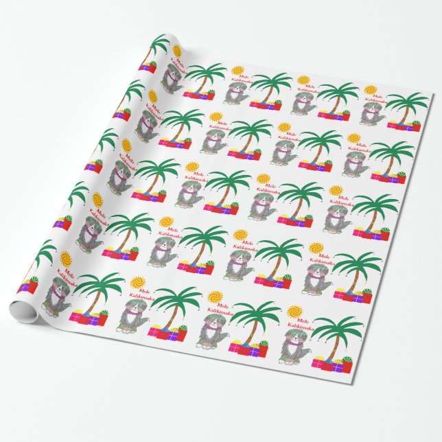 Mele Kalikimaka Bernese Gebirgshund Geschenkpapier (Ungerollt)