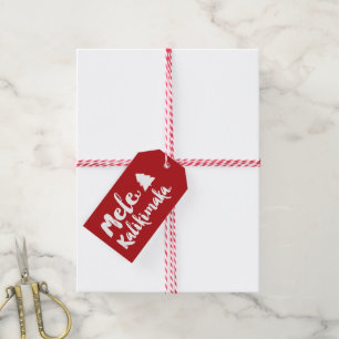 Mele Kalikimaka Brush Weihnachtsbaum Geschenkanhänger