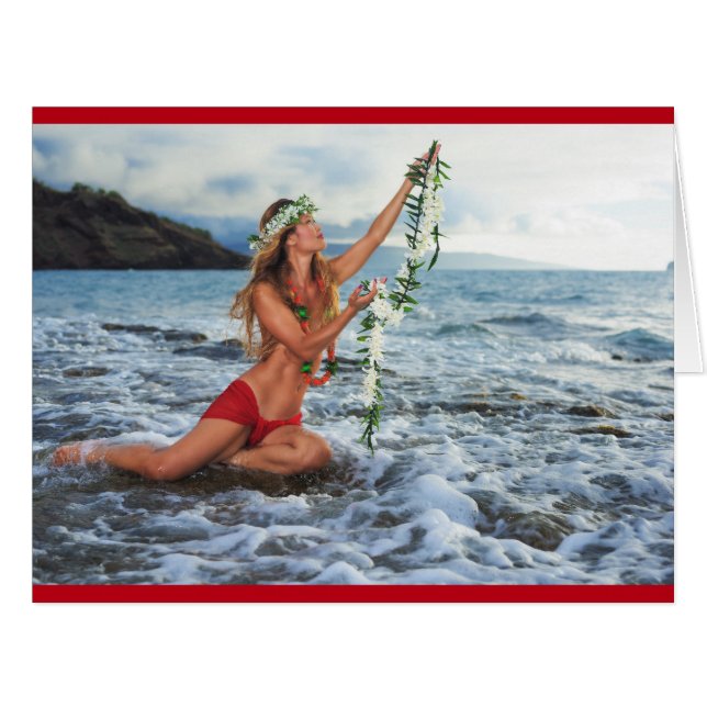 Mele Kalikimaka Card (Vorderseite (Horizontal))