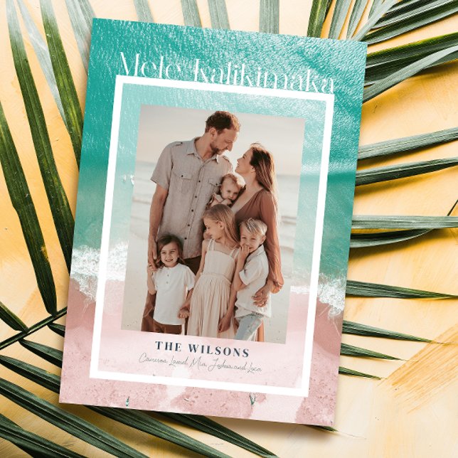 Mele Kalikimaka Carte photo de vacances en mer tro (Créateur téléchargé)