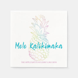 Mele Kalikimaka Christmas Ananas Hawaiian Luau Serviette