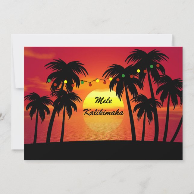 Mele Kalikimaka Christmas Feiertagskarte (Vorderseite)