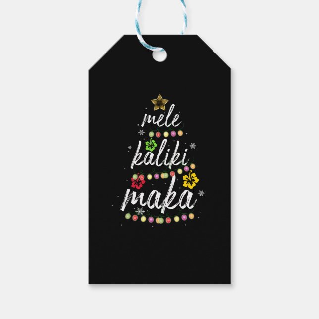 Mele kalikimaka Christmas Hawaiian Apparel Geschenkanhänger (Vorderseite)