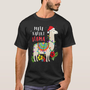 Mele Kalikimaka Christmas Hawaiian Llama X Mas Li T-Shirt