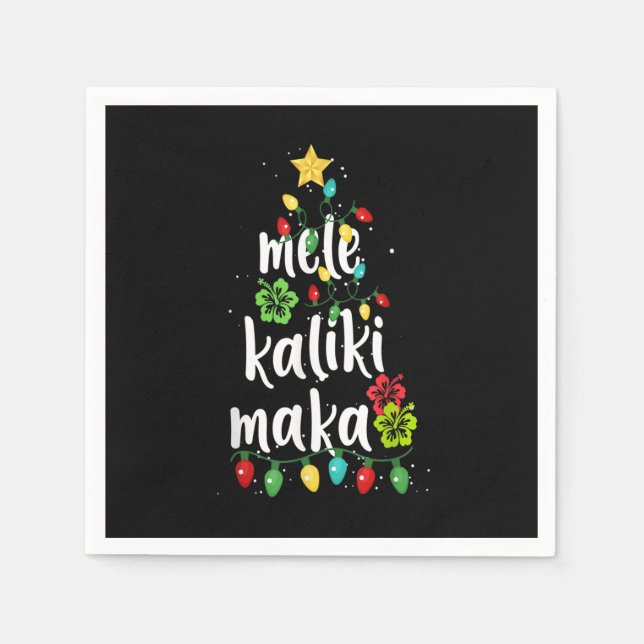 Mele kalikimaka Christmas Hawaiian Xmas Serviette (Vorderseite)