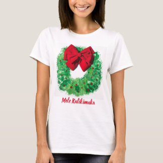 Mele Kalikimaka Christmas Wreath T-Shirt