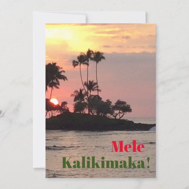 Mele Kalikimaka Feiertagskarte (Vorderseite)