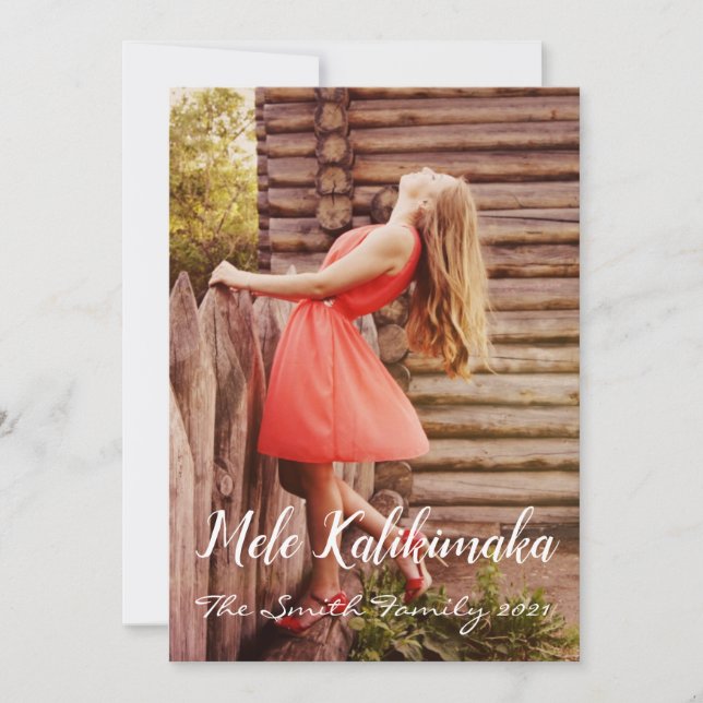 Mele Kalikimaka Feiertagskarte (Vorderseite)