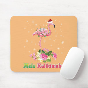 Mele Kalikimaka Flamingo Santa Christmas Merry Mousepad