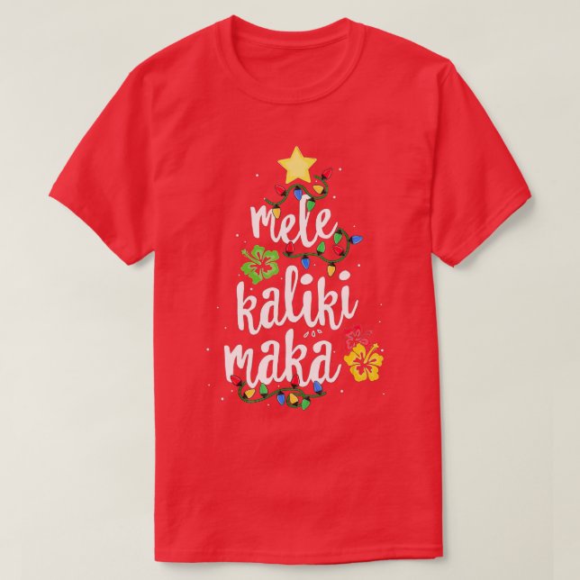Mele Kalikimaka for Women Hawaiian Hawaii Christm T-Shirt (Design vorne)