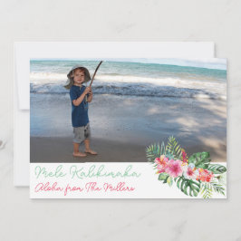 Mele Kalikimaka Frohe Weihnachts-Hibiskus Feiertagskarte