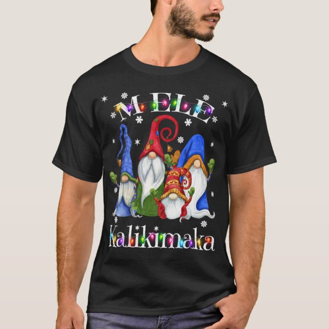 Mele Kalikimaka Frory Christmas Hawaiian Nordic Gn T-Shirt (Vorderseite)