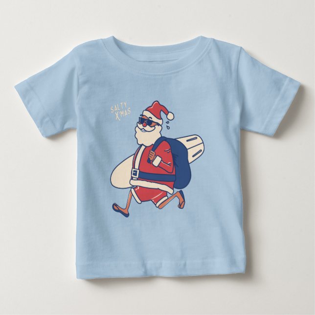 Mele Kalikimaka - Funny Santa Hawaiian Christmas Baby T-shirt (Vorderseite)