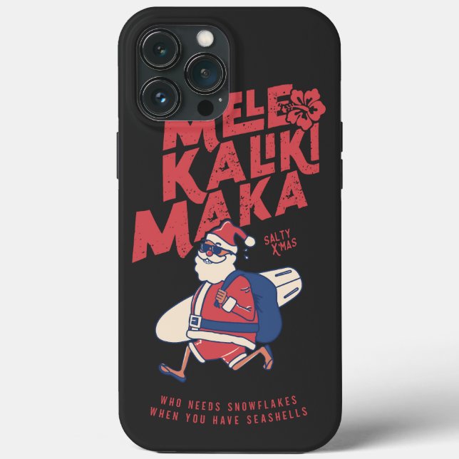 Mele Kalikimaka - Funny Santa Hawaiian Christmas Case-Mate iPhone Hülle (Rückseite)