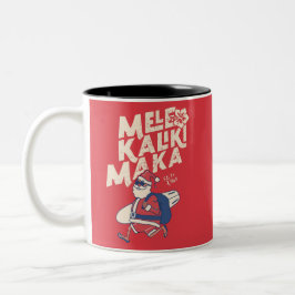 Mele Kalikimaka - Funny Santa Hawaiian Christmas T Zweifarbige Tasse