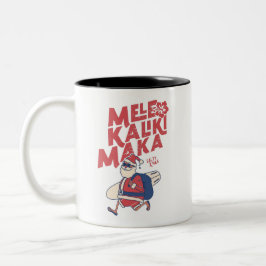 Mele Kalikimaka - Funny Santa Hawaiian Christmas Zweifarbige Tasse