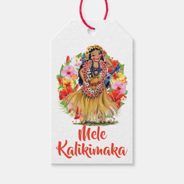 Mele Kalikimaka Geschenkanhänger (Vorderseite)