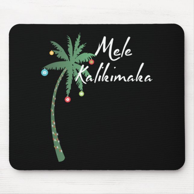 Mele Kalikimaka Hawaii Christmas Hawaiian T Shirt  Mousepad (Vorne)