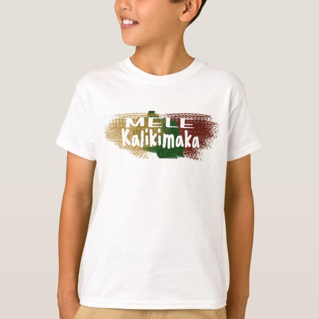 Mele Kalikimaka Hawaii Glitzer Spritzer Jungs Shir T-Shirt (Vorderseite)
