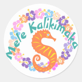 Mele Kalikimaka Hawaii Weihnachtswreath Stickers